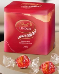 LINDT T.12,50 GR.100 LATTA LINDOR ROSSO